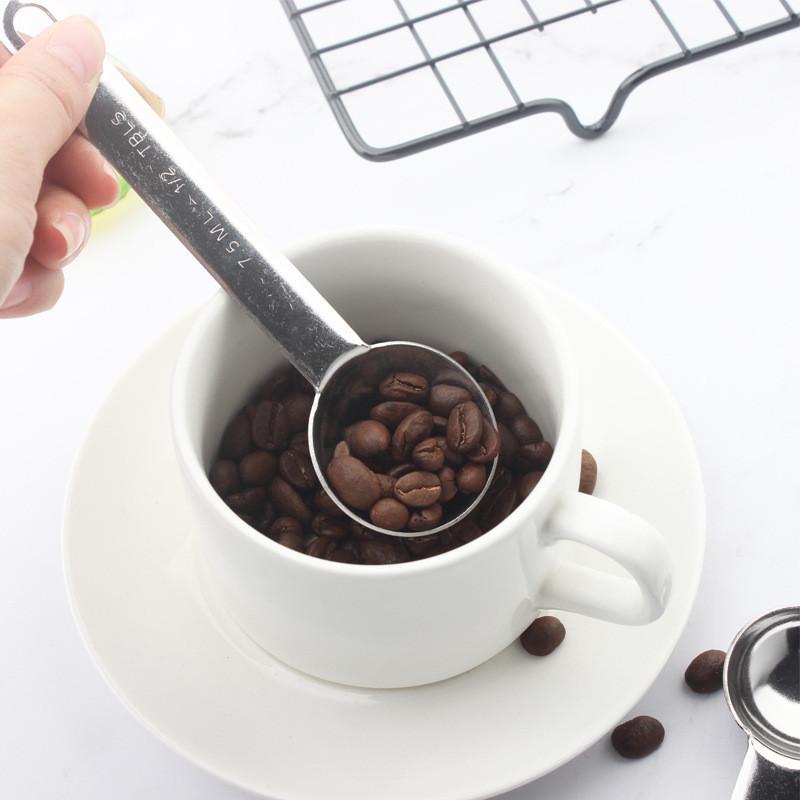 Modern Stainless Steel Measuring Spoon Set For Baking And Coffee With Clear Measurements
