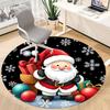 1pc Christmas Santa Claus Chair Carpet for Office, Round Non Slip Durable Large Size Office Carpet, Suitable for Office