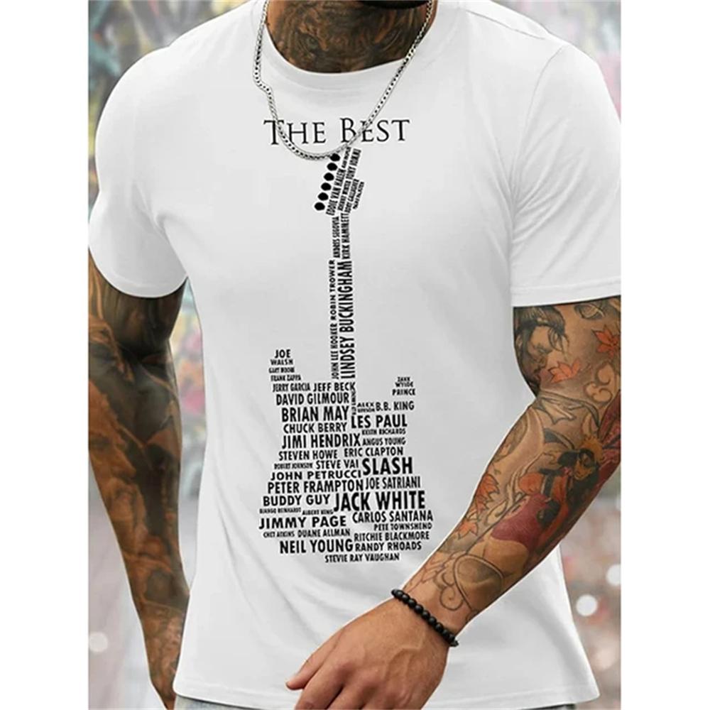 Instruments Guitar 3D Printed T-Shirt Men Fashion Short Sleeve T-Shirts Kids Hip Hop Tees Oversized T-Shirt Summer Casual Tops