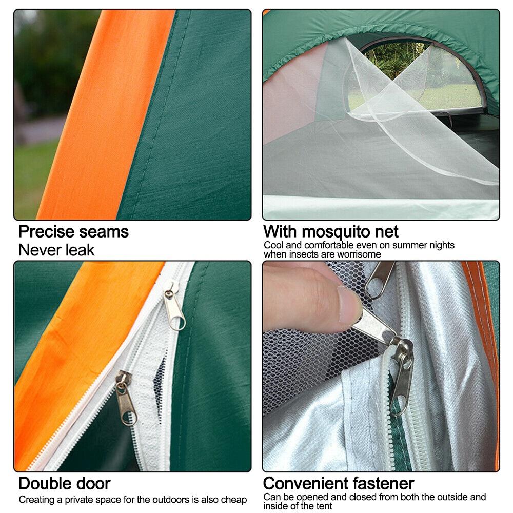 Fully Automatic Pop-Up Quick Shelter Outdoor Travel Hiking Waterproof Camping Tent 1-4 Person Portable Tent Instant Set Up Tent