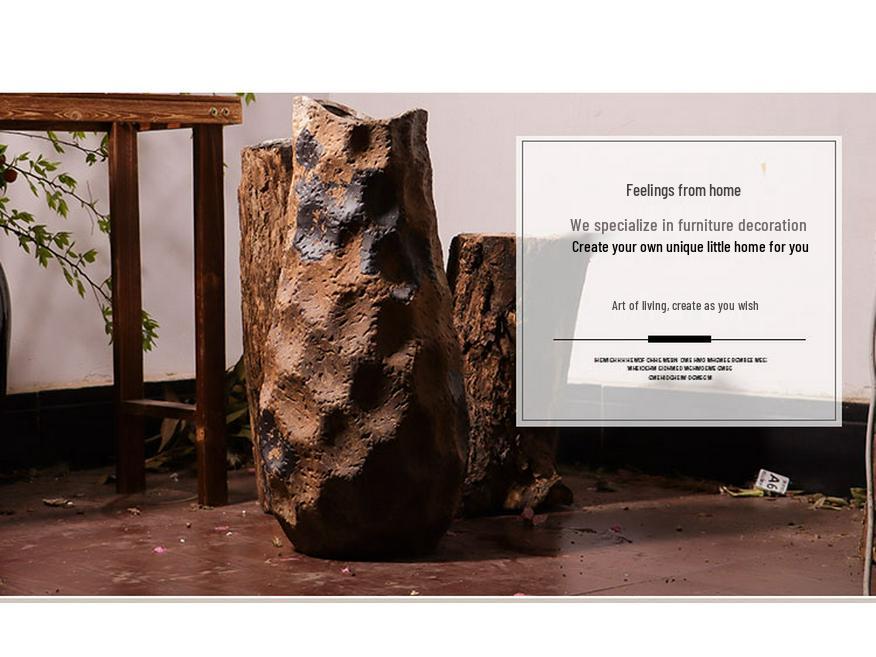 Minimalist Japanese Andromeda Vase: Ceramic Floor Container for Living Room Flowers, Hydroponic Arrangements, and Entrance Decorations.