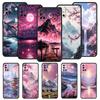 Phone Case For Oneplus 13R 13 12 10T 11 R10 Nord N100 N200 N10 9 9R CE 2 3 Z Pro Lite 5G Soft TPU Cover Pink Sunset Mountain Bag