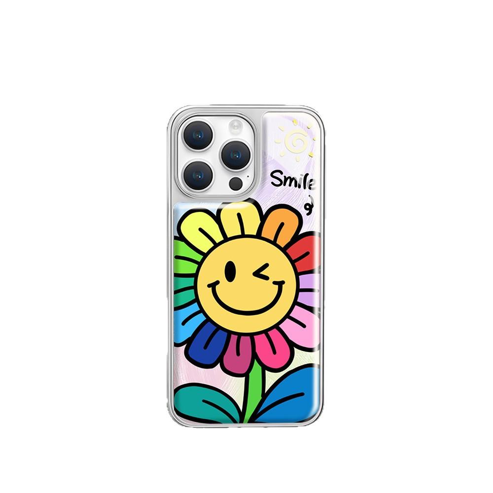 Seven-color Sunflower Water Condensation Shell Is Suitable for Iphone16pro Mobile Phone Case, Huawei P70 Electroplating Protective Case, Apple 15.