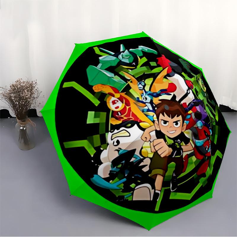 1PC Ben 10 Print Umbrella, Featuring Automatic Folding. This Sturdy And Durable Umbrella with Eight Ribs  yy250917025