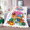 Coperta P-Pocoyo Cartone Animato Leggera 240g Flanella Morbida Delicata sulla Pelle per Rinfrescarsi in Estate