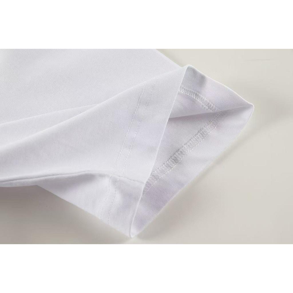 W344 CHROME HEARTS 2025 Verano Nueva Camiseta de Algodón de Alta Calidad con Cuello Redondo Suelta de Talla Grande para Hombre y Mujer Camiseta para Pareja