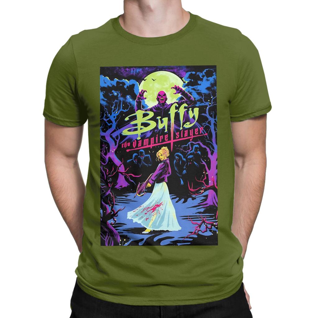 bBuffy The Vampire Slayer black Funny Graphic 100 Cotton TShirt Buffy The Vampire Slayer Band Tops Tees For Unisex