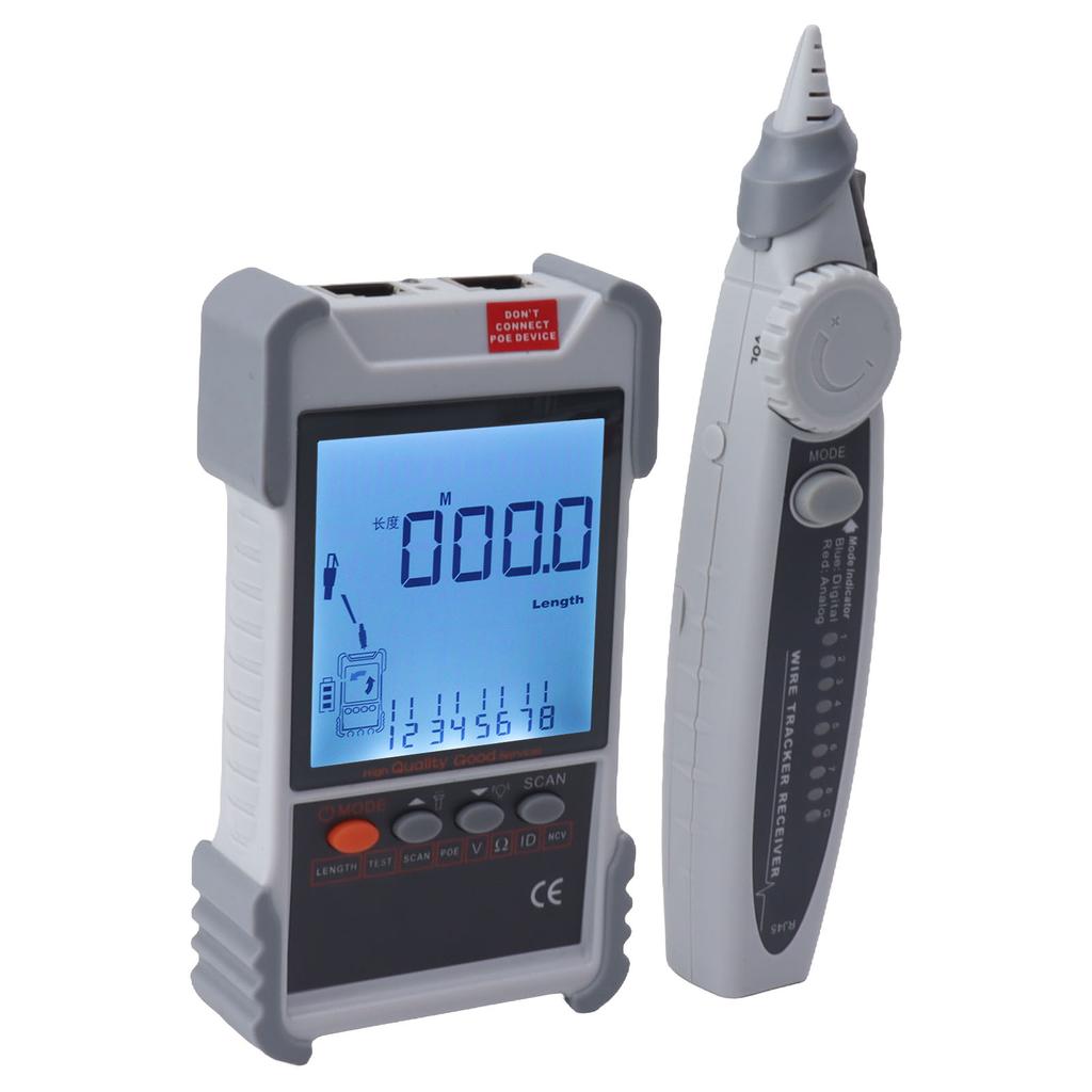 ET616 Cable Tester Multimeter Multifunctional Line Finder with LCD Display for Cable Sorting Maintenance Sorting Telephone Wire Testin