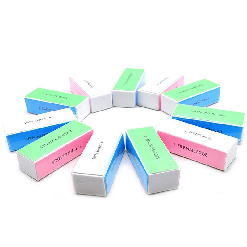 5 Pcs/Lot Nail Buffer Block 4 Way Colorful Buffing Block Shine Polisher Nail Buffing File Manicure Sanding Nail Art Tools