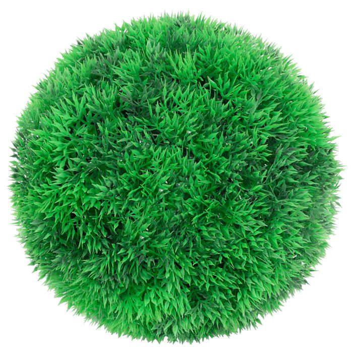 VidaXL Boules de buis artificielles avec lumières LED 2 pcs vert 22 cm, boule topiaire artificielle, boule topiaire 3335905