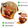 Creative Holiday Gift Autumn Thanksgiving Turkey Window Static Sticker Decorative Removable PVC Decals Theme Scene Setter Harvest Wall Clings