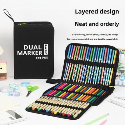 New 2024 Water-Based Acrylic Marker Set - 120 Colors In Large Capacity Bag - Ideal for Student Painting.