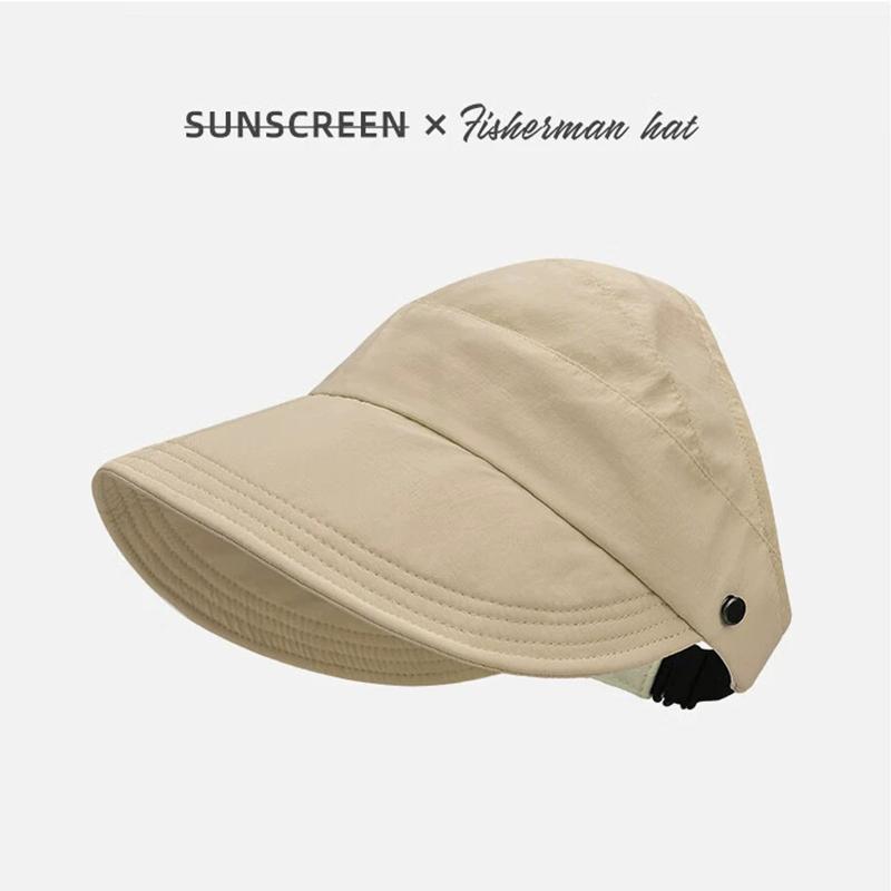 Sonnenhut im Promi-Stil, Gesichtsschutz, UV-Schutz, vielseitig und kann zu einem Pferdeschwanz gebunden werden