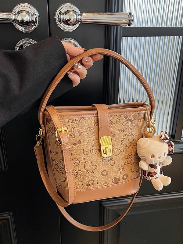 Women's 2025 High-End Commuting Crossbody Handbag - Small, Elegant Bucket Style