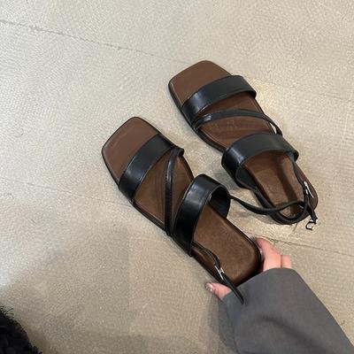 Fashion Sandals Women Summer 2025 Shoes Woman Comfortable Flat Sandals Fashion Open Toe Rome Sandals  Elegant Ladies Dress Shoes