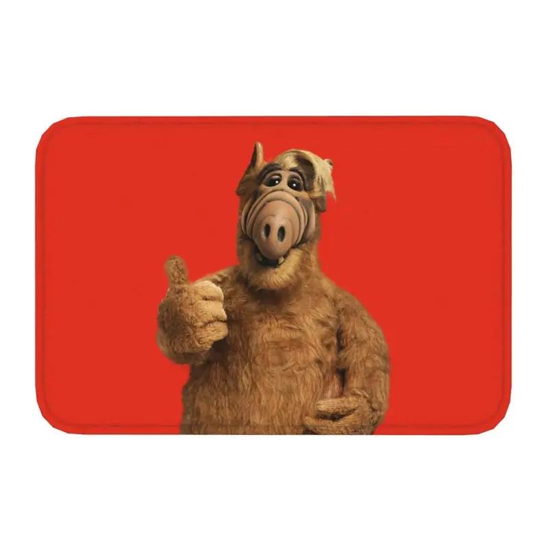 

Alf With Flower Doormat Anti-Slip Bathroom Kitchen Mat Living Room Floor Door Entrance Carpet Rug 40x60cm