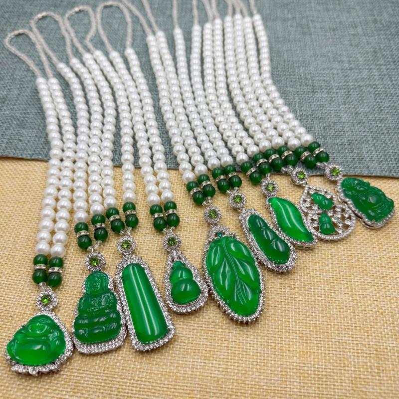 Chinese Style Pearl Guanyin Buddha Necklace Pendant Exquisite Versatile Sweater Chain Fashion Jewelry Mother'S Day Gift