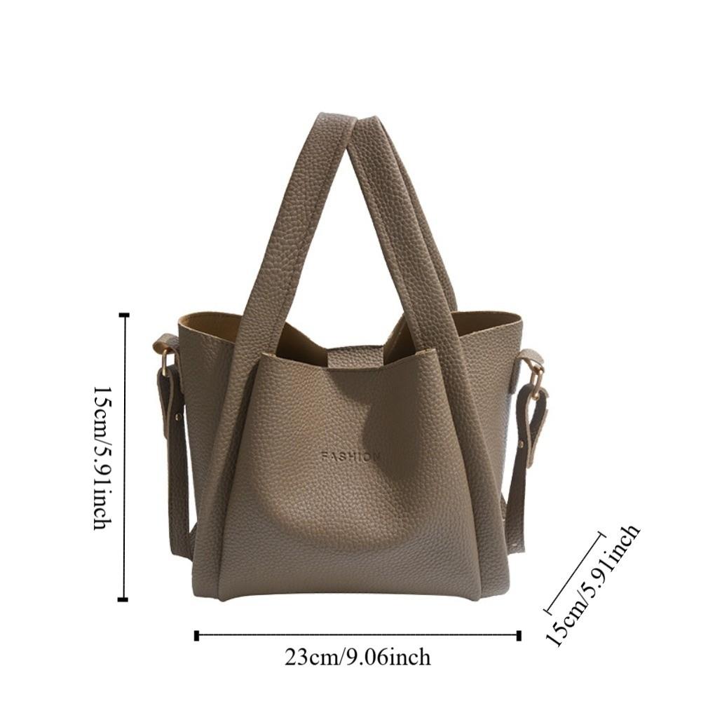 Borsa a Spalla Femminile Stile Coreano Grande Capacità Borsa a Tracolla Borse con Manico Superiore in Pelle Quotidiana