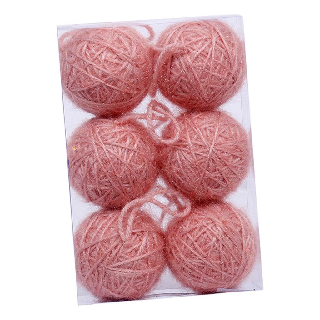 6Pcs Christmas Ball Ornaments Xmas Decor Christmas Tree Baubles for Engagement Party Supplies Anniversary Wedding Thanksgiving