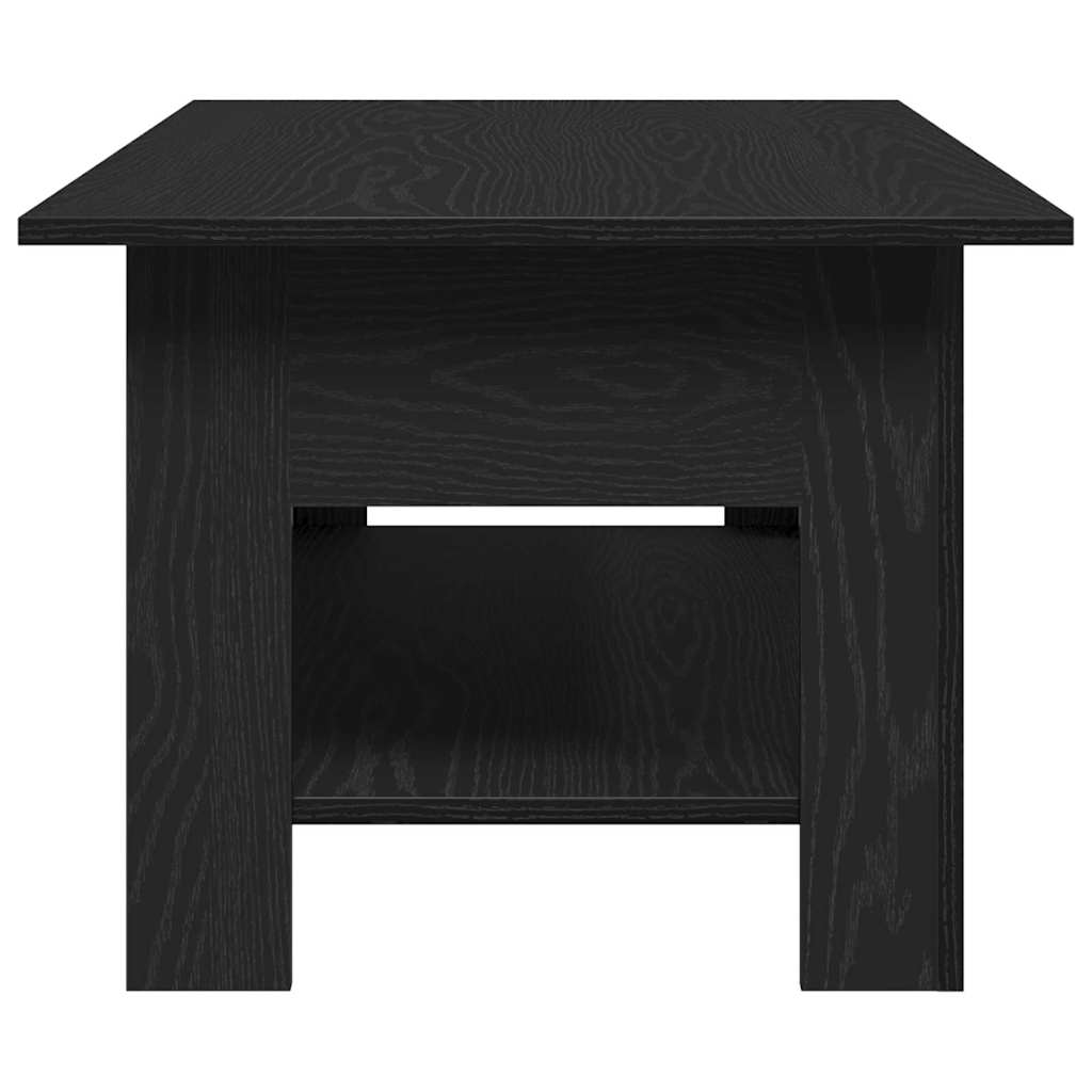Coffee Table Black Oak Look 102 X 55 X 42 Cm Engineered Wood