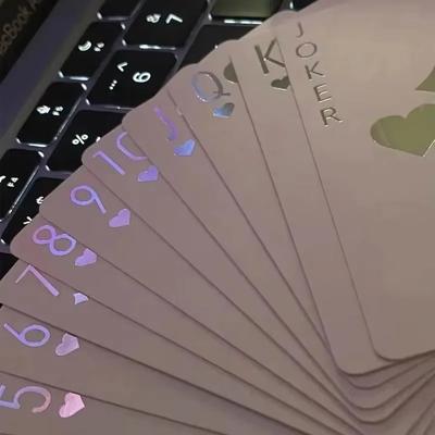 Cartas de Juego Luminiscentes Linda Rosa Blanca Edición Limitada Juegos de Cartas Perfectos para Fiestas Familiares Genial Juego de Mesa de Cartas