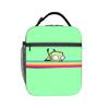 Invaders Zims Gir Lunch Bag  Portable Zipper Lunch Box Girls Office Print Cooler Bag Kawaii Waterproof Thermal Tote Handbags