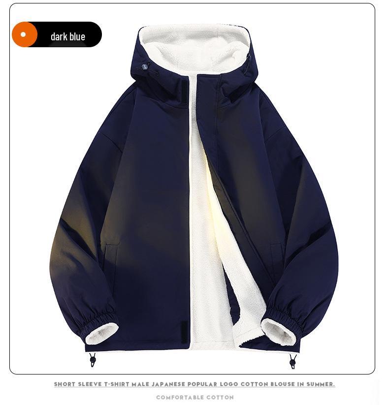 Unisex Double-Sided Lambswool Cotton Jacket - Trendy Autumn/Winter Plus-Size Thick Warm Coat