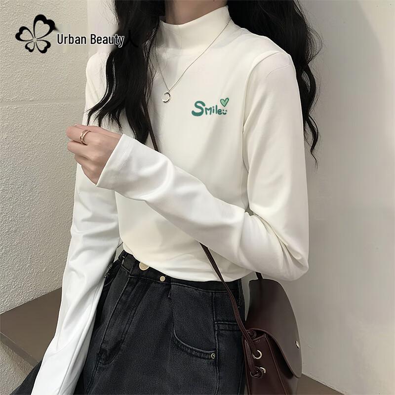 Women s Plush Half-High Collar Long-Sleeve Thermal Top XL