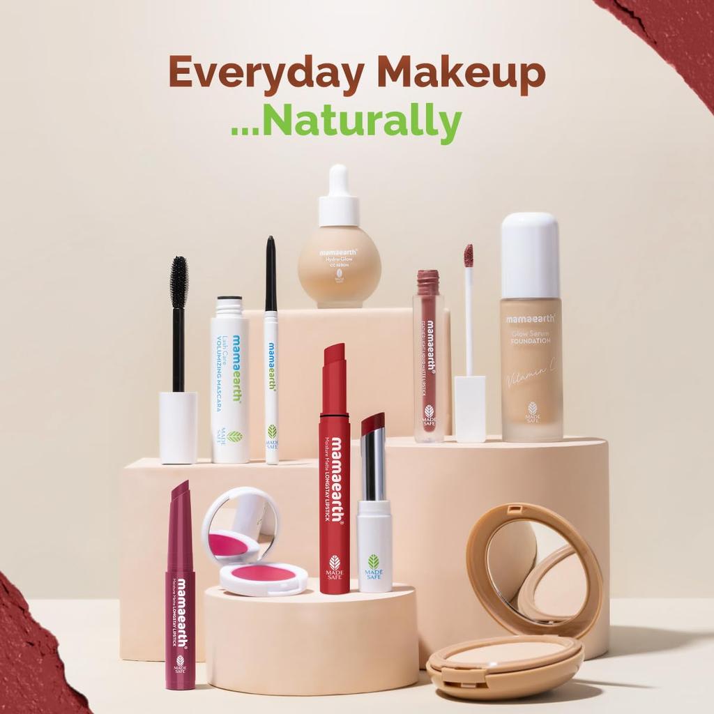 Mamaearth Moisture Matte Longstay Lipstick 2g Pack of 1 - Smudge Proof Pink Grapefruit Lip Color