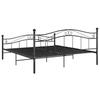 Vidaxl Bed Frame, Black, Metal, 140 X 200 Cm