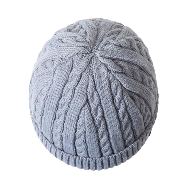 Winter Wool Hat Autumn Winter Warm Knitted Hat Male Velvet Thick Cotton Hat Ear Protection Cap Sleeve Cap Skullies Beanies Ski Slouchy Cap