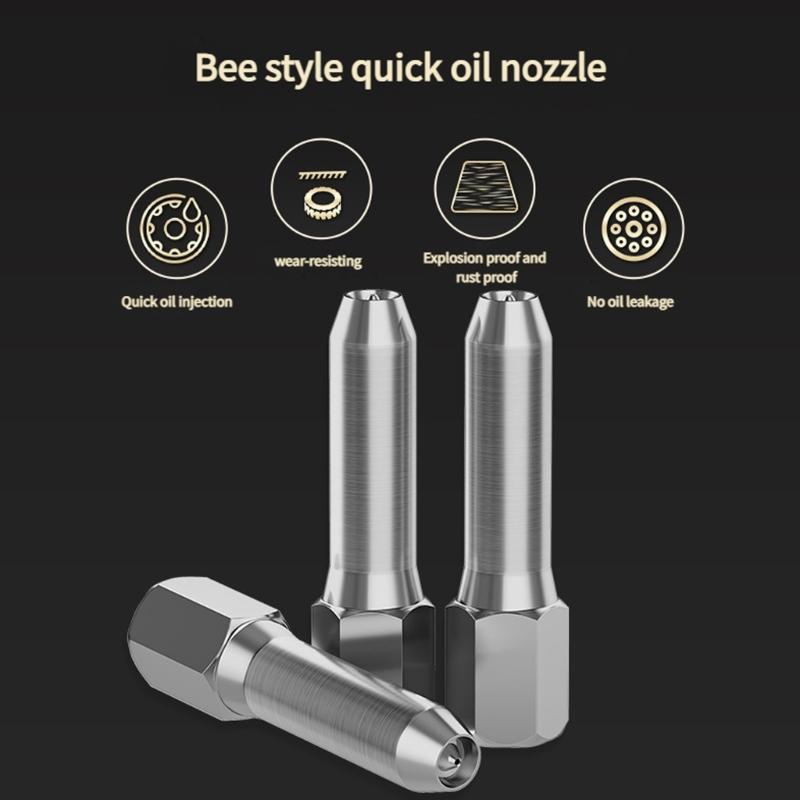 Heavy Duty Grease Guns Attachments with Debris Filtering Mesh and Ergonomic Design for Truck Smooth Lubrication Process
