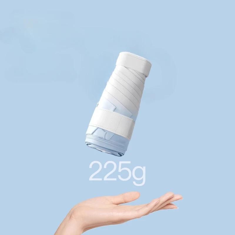 New Ultra-light Flat Six-fold Gradient Parasol Protection UV Pocket Portable Rain Umbrella Beach Umbrella  Sun Umbrella