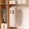 1pc Washable Transparent Garment Bag Dustproof Hanging Clothes Cover with Magic Tape Closure, Polyester Storage Organizer for Home Use