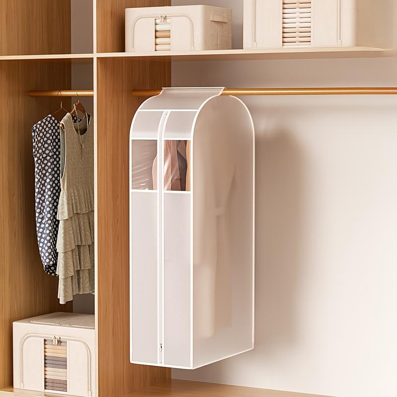 

1 шт. Моющийся прозрачный чехол для одежды - Пыленепроницаемый подвесной чехол для одежды с застежкой-липучкой, полиэстеровый органайзер для хранения для домашнего использования 120*30*60cm