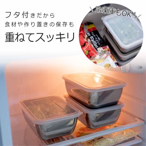 Shimomura Kihan Storage Container, Square Tray, and Colander Set (3-Piece Set) [Made In Japan] Dishwasher Safe, Convenient for Food Preparation, Space