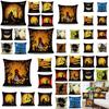 Elegant Cotton Linen Halloween Pumpkin Pillow Case For Home And Car Decor