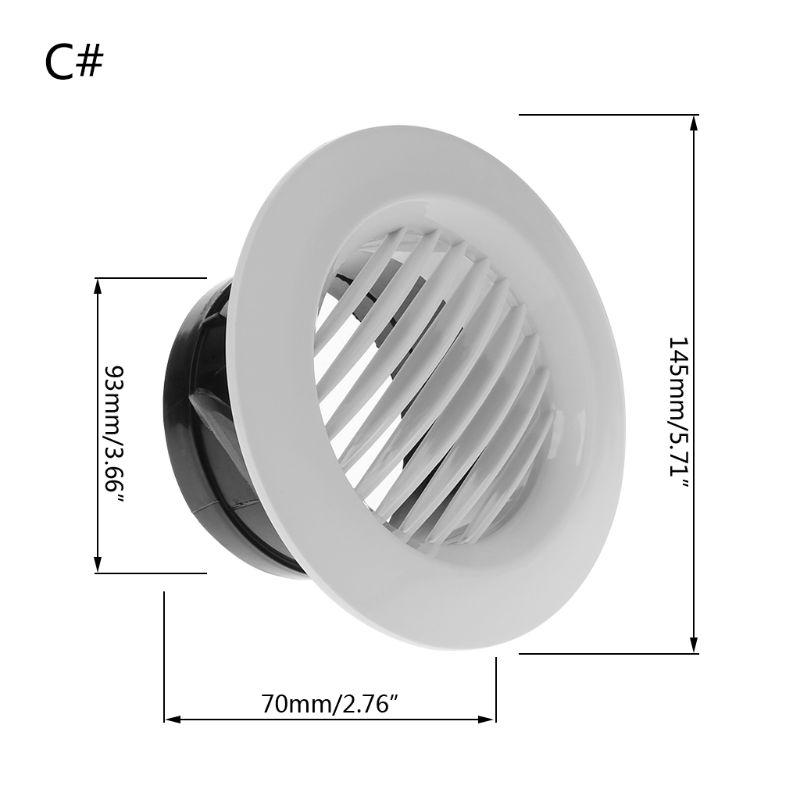 ABS Air Vent Extract Valve Grille Round Diffuser Ducting Air Ventilation Cover Air Volume Kitchen Bath Outlet 100mm
