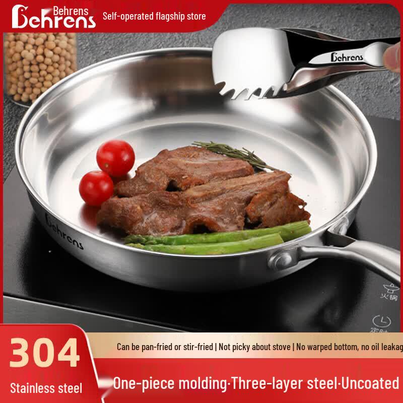 Berghoff Penguin 24cm 3-Ply Stainless Steel Non-stick Frying Pan