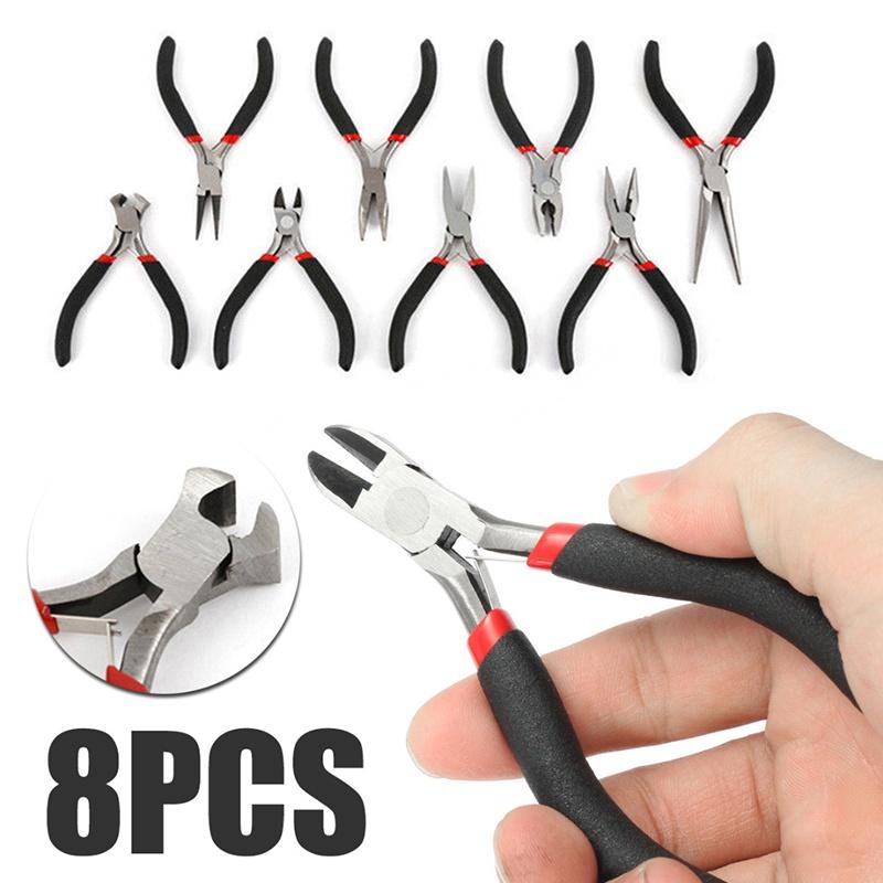 Premium 8pcs Mini Pliers Tools Set For Jewelry Making With Comfortable Grip And Unique Design