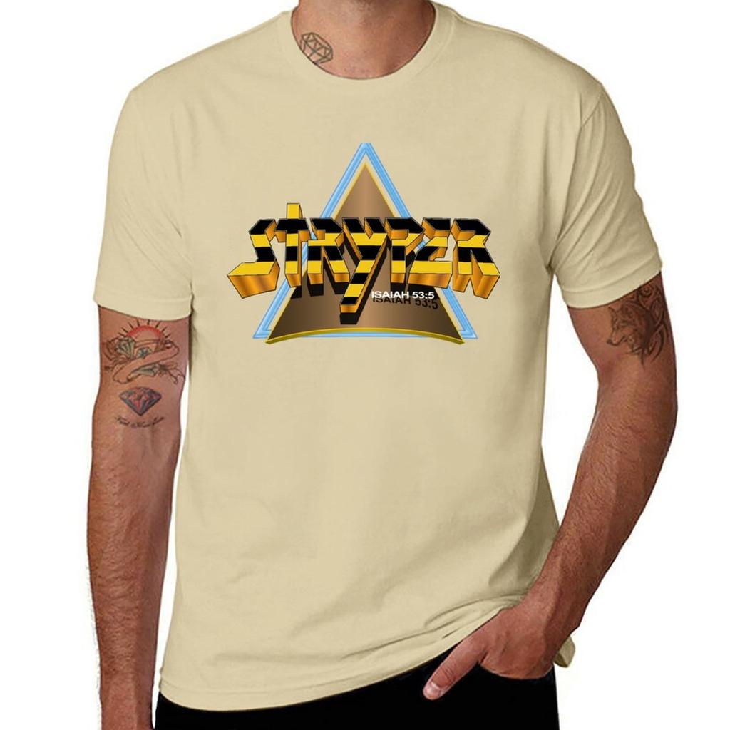 Stryper - Logo s trojúhelníkem Tričko přizpůsobené sportovním fanouškům nadměrná pánská trička