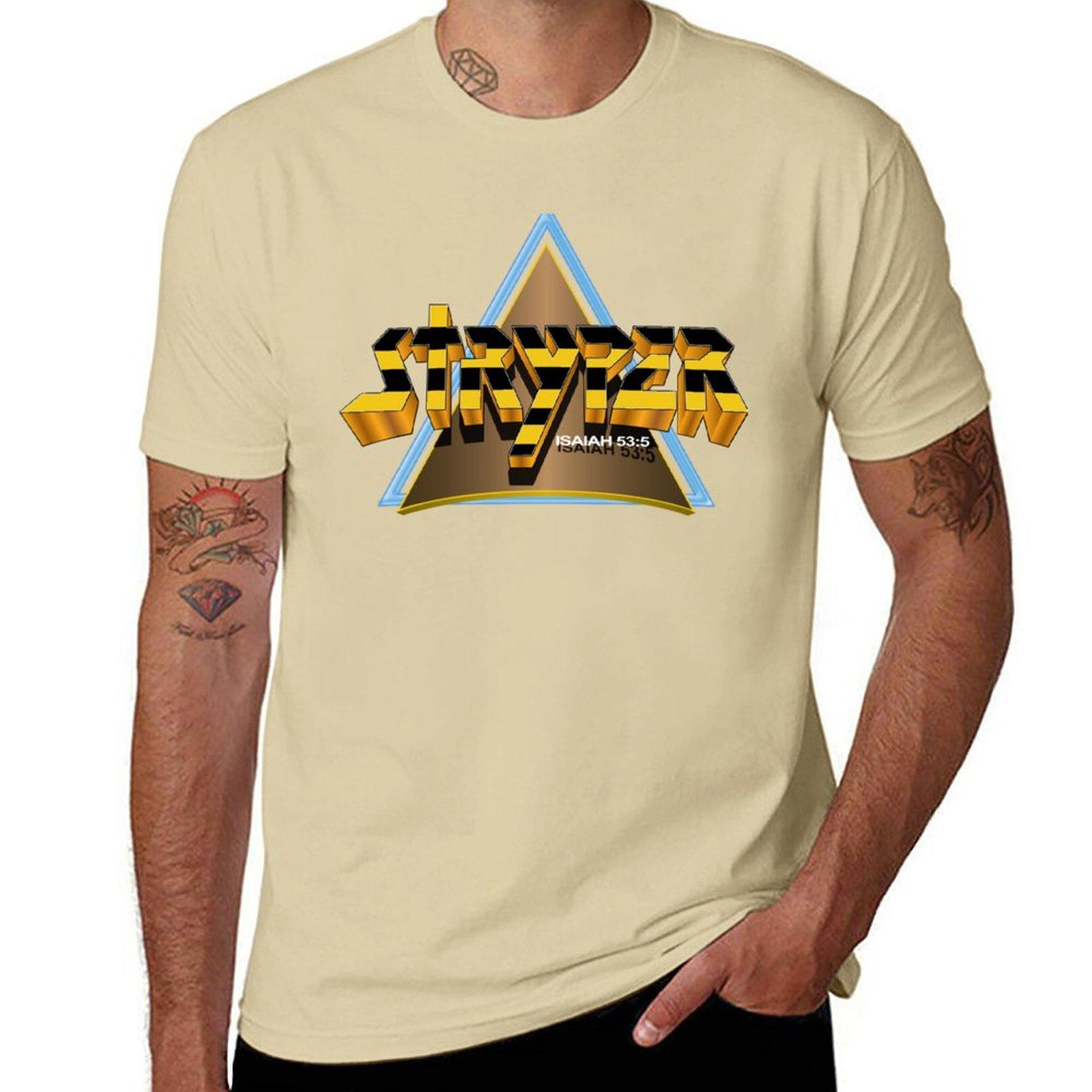 XIXI Fashion Stryper - Logo met Driehoek T-shirt aangepaste sportfans oversized t-shirts voor heren 4XL