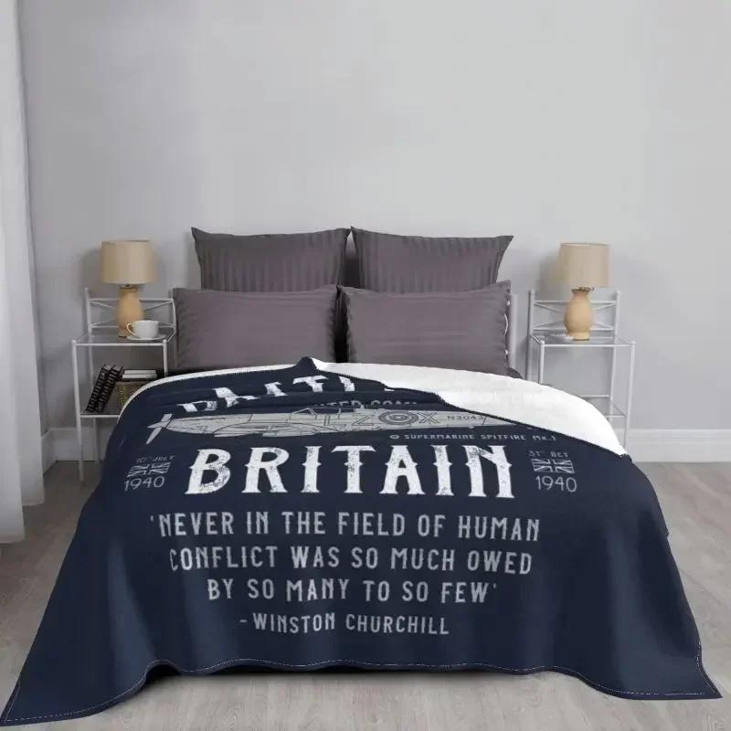 Schlacht um England Decke Fleece Herbst Flanell Supermarine Spitfire Jagdpilot Flugzeug Flugzeug Tagesdecken