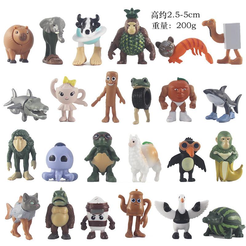 24 pièces/Ensemble Tung tung tung Sahur Figuras V1 V2 V3 Série PVC Italian Brainrot Tun Tung Tung Sahur Figurines d'Action Jouets