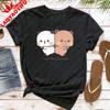 Kawaii Bubu Dudu Bear Together Forever Tshirt Valentines Days Funny Gift Unisex TShirt Cute Graphic Printed Shirt Unisex Unisex Top