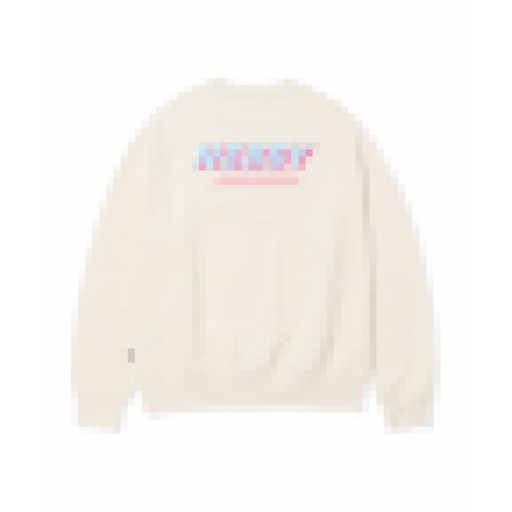 

NERDY Layered Back Slogan Sweatshirt Cream
