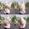 Waza No Kura Stylish Ornaments Kutani Ware Handstand Maneki Neko Flower Flyers Store Opening Gift Business Opening Gift Birthday Gift