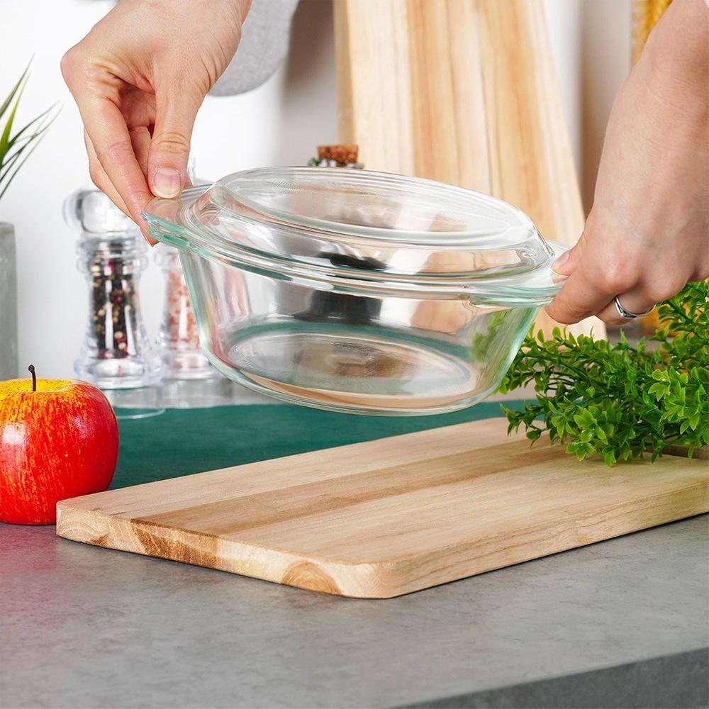 Glass Ovenproof Baking Dish For Baking, Roasting Pan, 1.27L