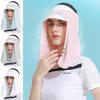 UPF50+ Bucket Cap Neck Cover Scarves Mask New Ice Silk Scarf  Summer