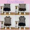 Stylish Korean Boys Striped Two Piece Summer Outfit Set For Kids Aged 3 To 8 Years